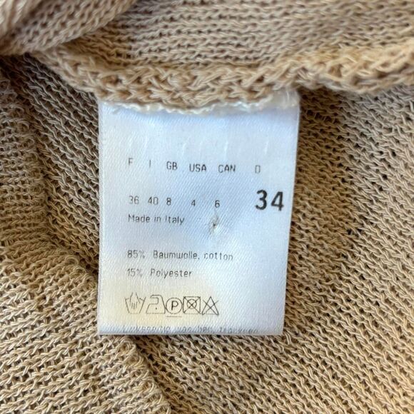 STRENESSE GABRIELE STREHLE beige boatneck double collared knit sweater size smal - Picture 6 of 7